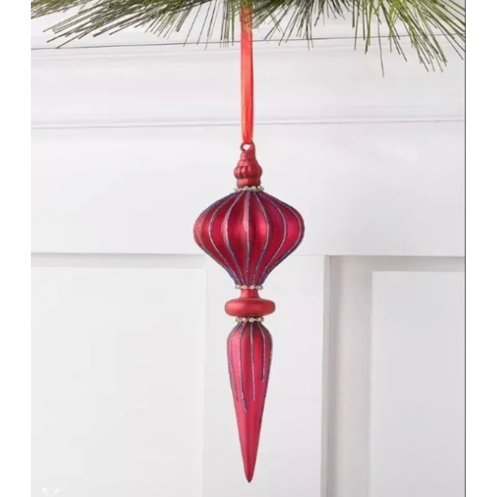 Holiday Lane All Tarted Up Burgundy Drop Ornament